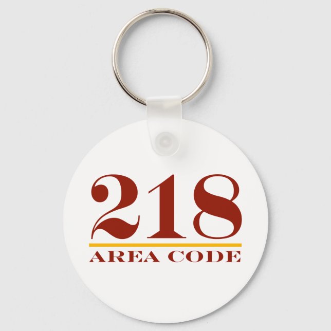 Area Code 218 Keychain (Front)