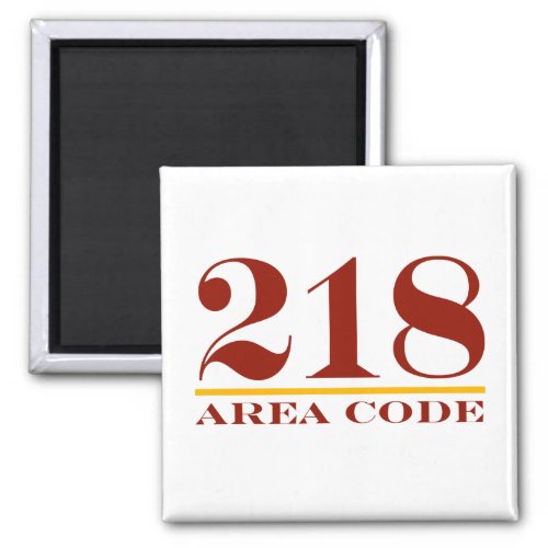 Area Code 218 Magnet