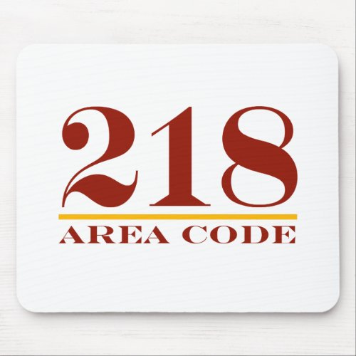 Area Code 218 Mouse Pad