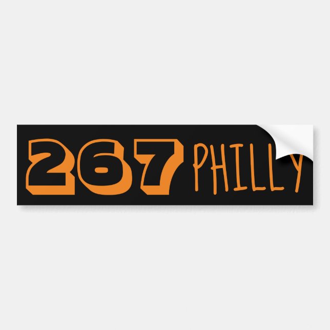 Area Code 267 - Philly Bumper Sticker (Front)