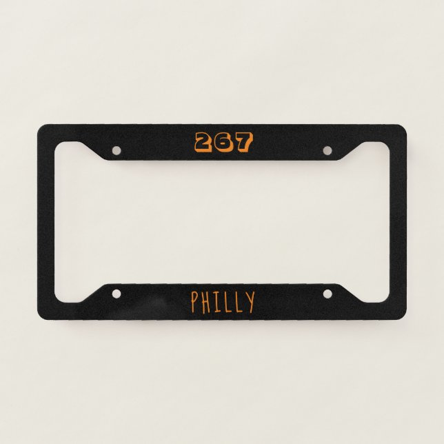 Area Code 267 - Philly License Plate Frame (Front)
