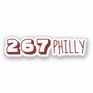 Area Code 267 - Philly Sticker