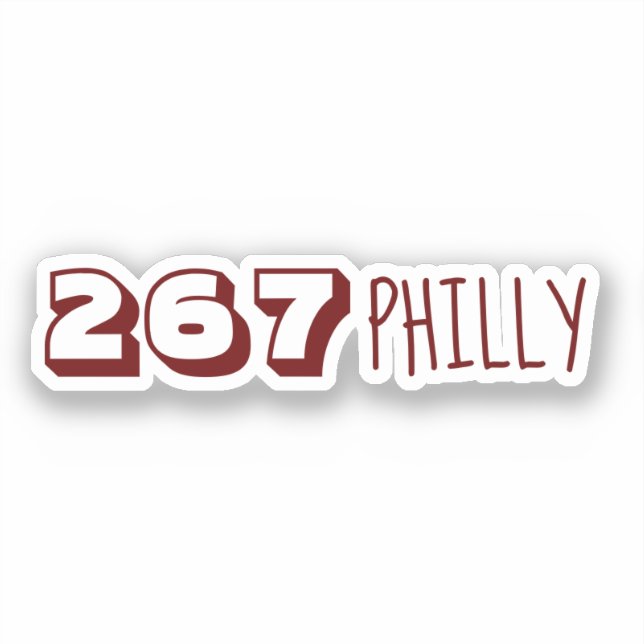 Area Code 267 - Philly Sticker (Front)