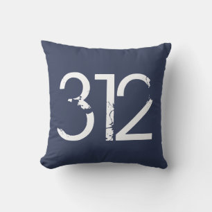 Area Code 312 (Chicago) Throw Pillow