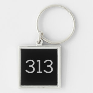 Area Code 313 (Detroit) Keychain