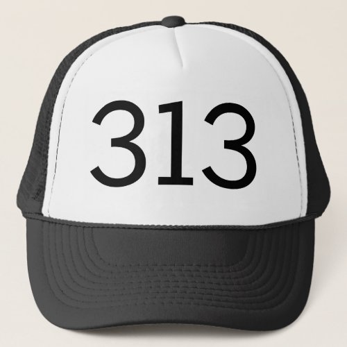 Area Code 313 Detroit Trucker Hat
