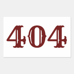 Area Code 404 (Atlanta, GA) Rectangular Sticker