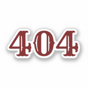 Area Code 404 (Atlanta, GA) Sticker