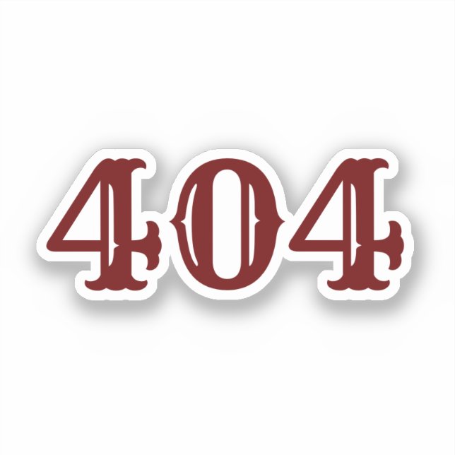 Area Code 404 (Atlanta, GA) Sticker (Front)