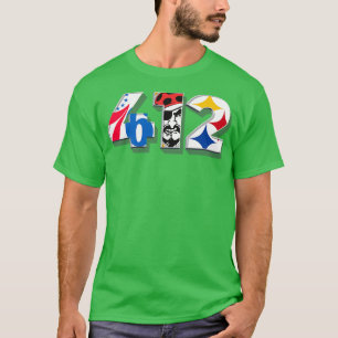 Area Code 412 v2 Sports Teams for Pittsburgh T-Shirt