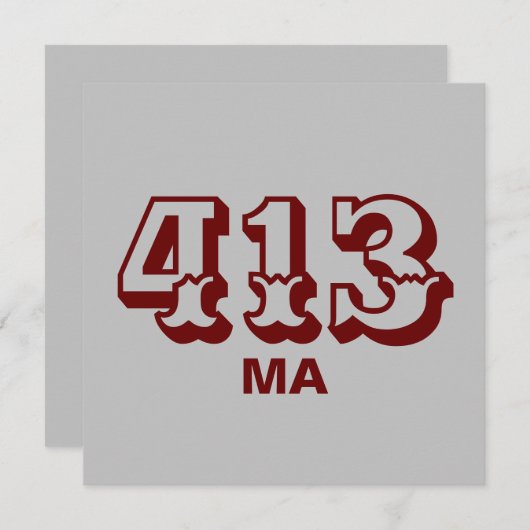 Area Code 413 (Front/Back)