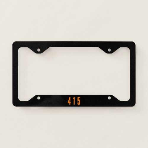 Area Code 415 San Francisco License Plate Frame