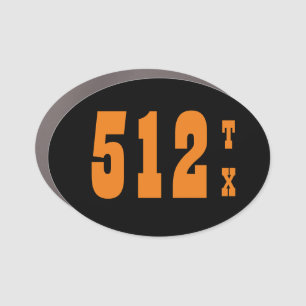 Area Code 512 (Austin, TX) Car Magnet