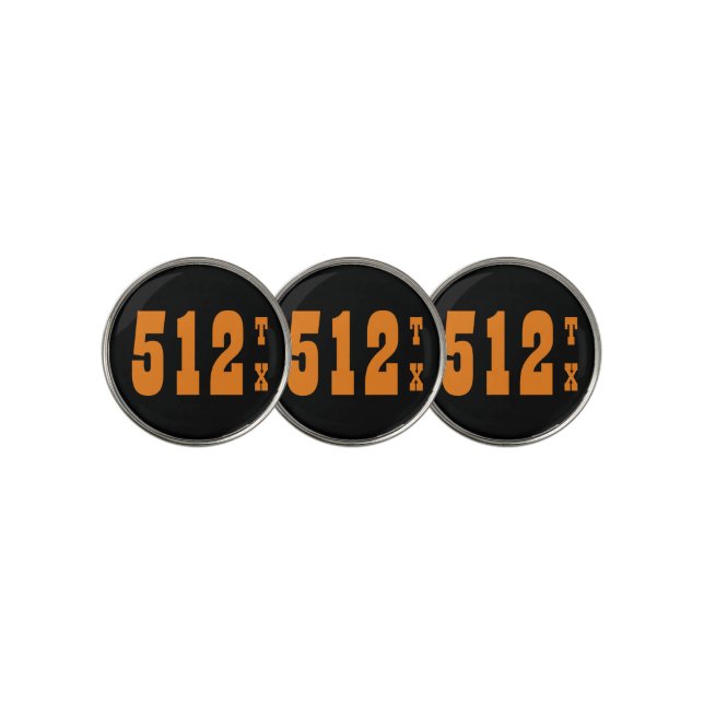 Area Code 512 (Austin, TX) Golf Ball Marker (3 Up)