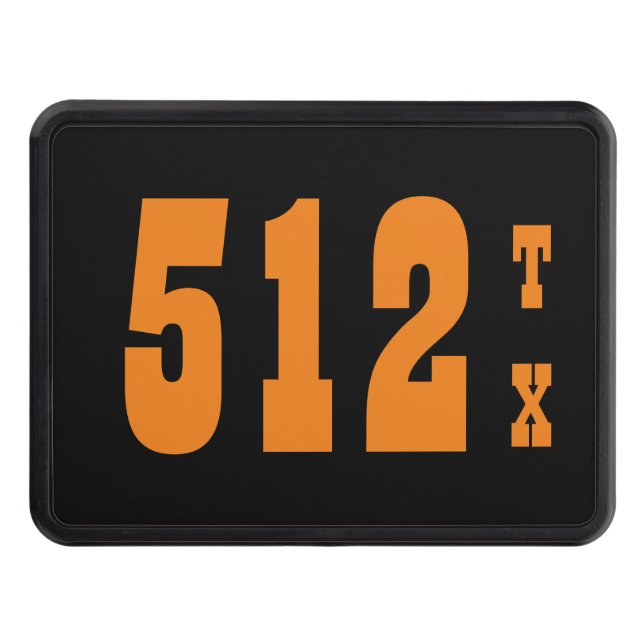 Area Code 512 (Austin, TX) Hitch Cover (Front)