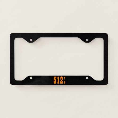 Area Code 512 Austin TX License Plate Frame
