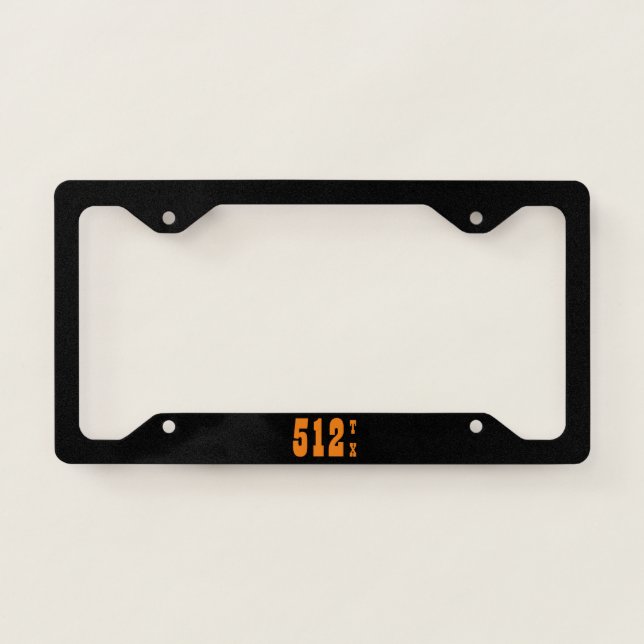 Area Code 512 (Austin, TX) License Plate Frame (Front)