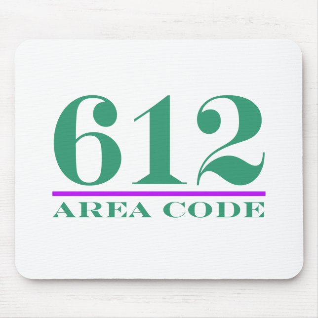 Area Code 612 Mouse Pad (Front)