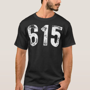 Area Code 615 for Nashville Tennessee TN 615  T-Shirt