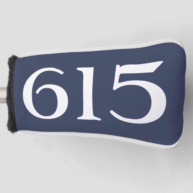 Area Code 615 (Nashville) Golf Head Cover (Front)