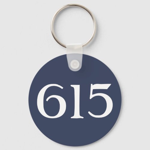 Area Code 615 Nashville Keychain