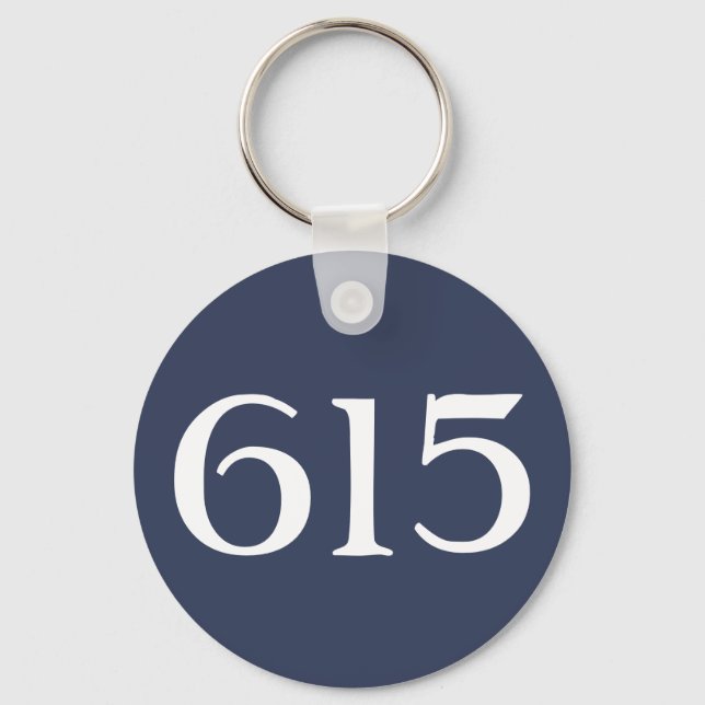 Area Code 615 (Nashville) Keychain (Front)