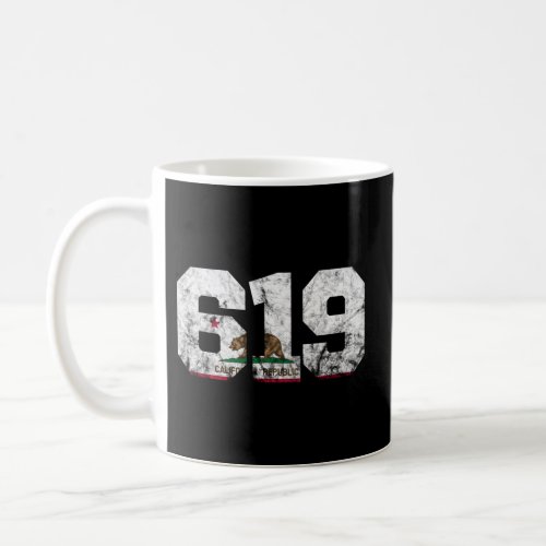 Area Code 619 San Diego California Coffee Mug