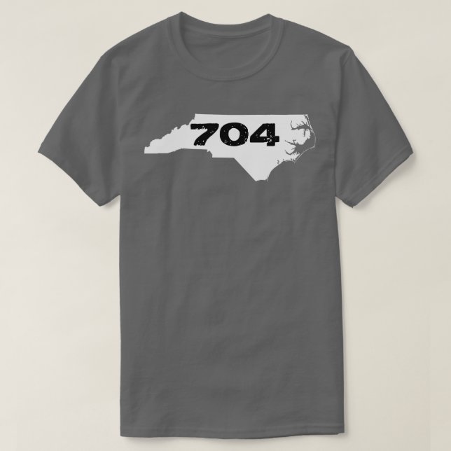 Area Code 704 T-Shirt (Design Front)