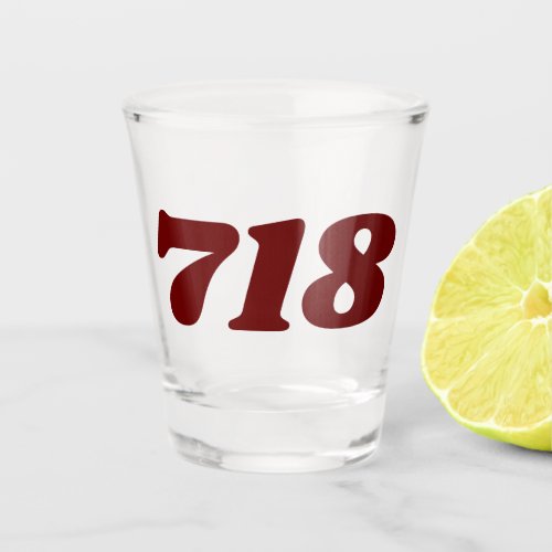 Area Code 718 New York City Shot Glass