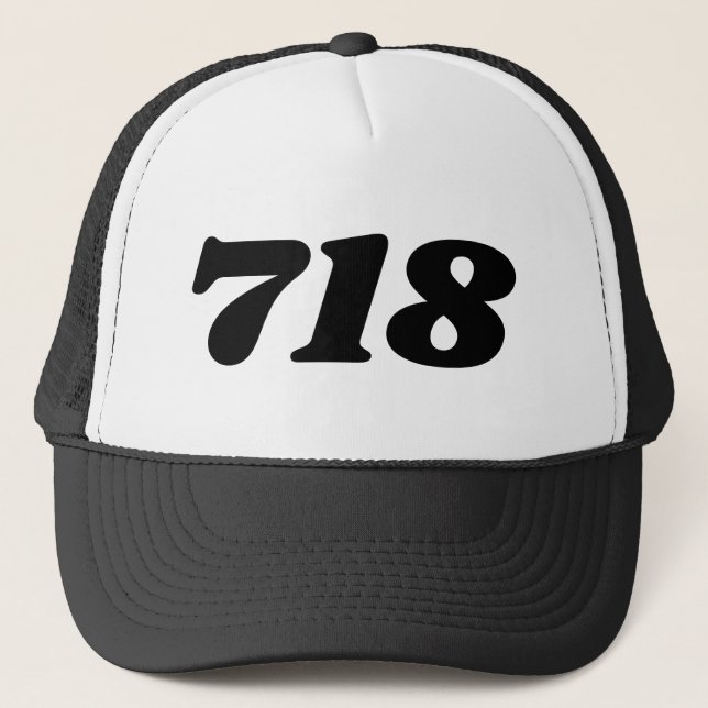 Area Code 718 (New York City) Trucker Hat (Front)