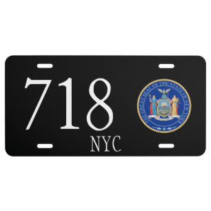 Area Code 718 (NYC) License Plate