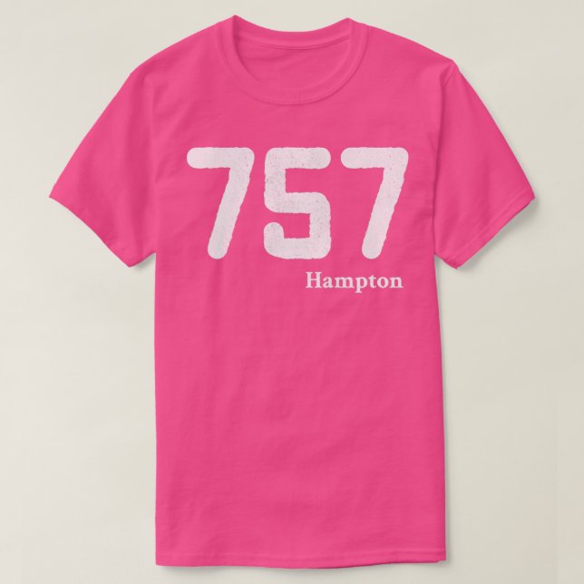 Area Code 757 Hampton Virginia T-Shirt (Design Front)