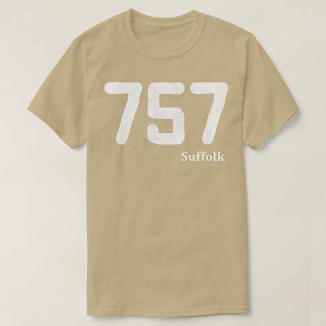 Area Code 757 Suffolk Virginia T-Shirt (Design Front)