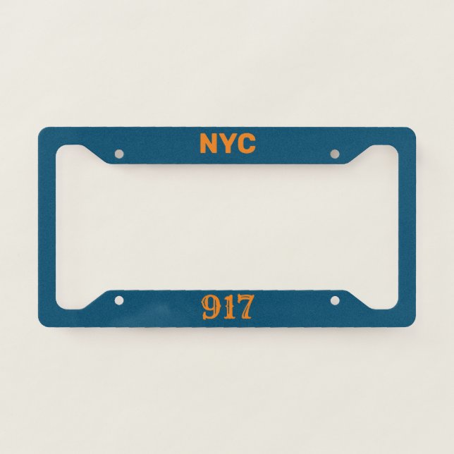 Area Code 917 (New York City) License Plate Frame (Front)