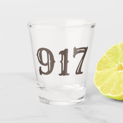 Area Code 917 New York City Shot Glass