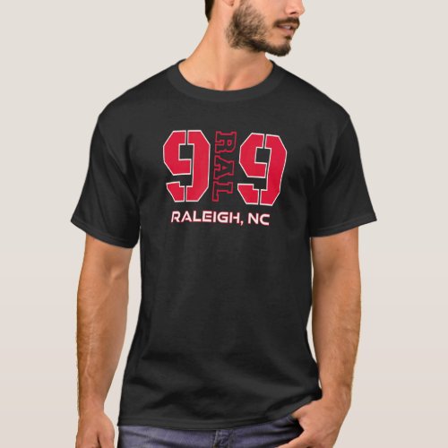 Area Code 919 Raleigh North Carolina   NC GPS Coor T_Shirt