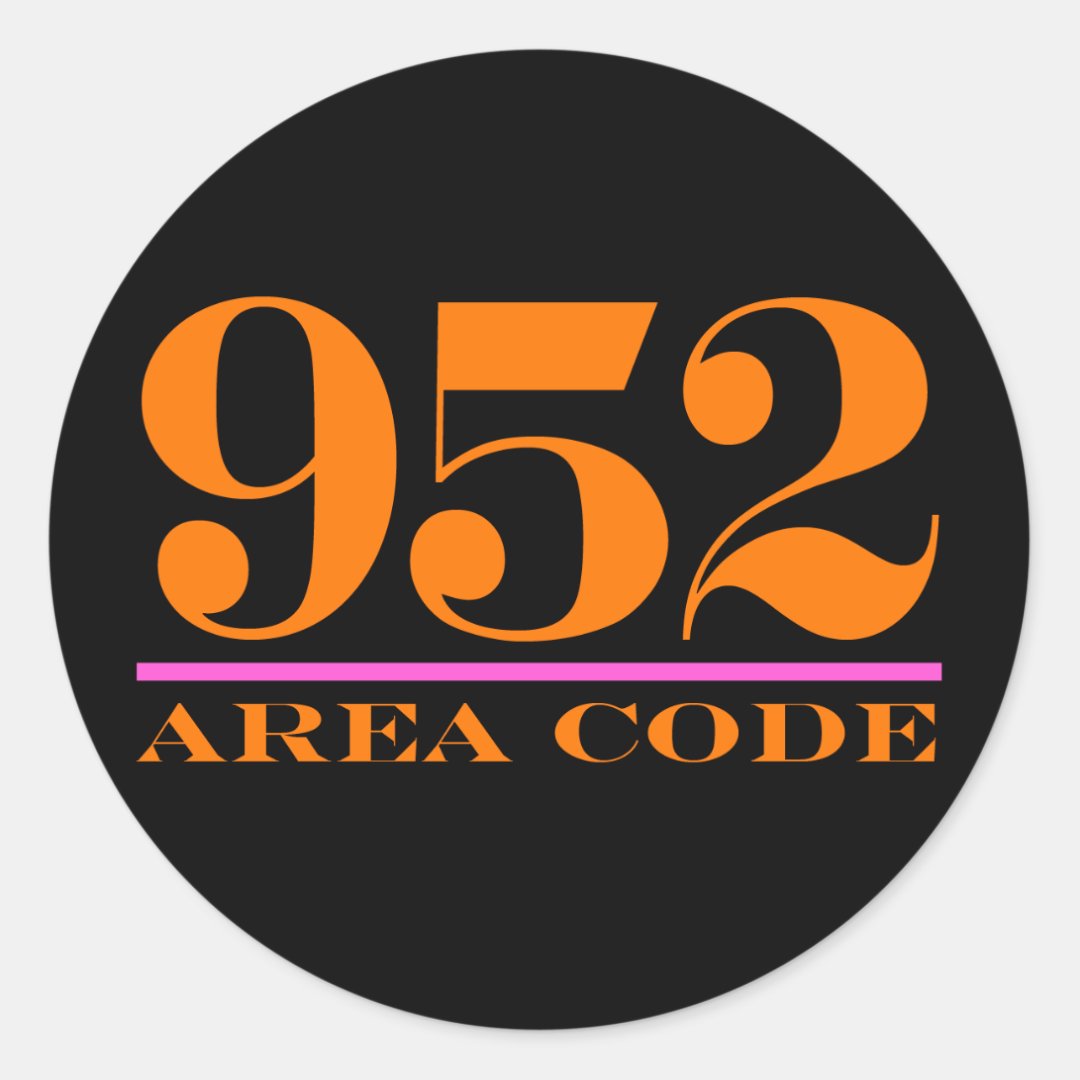 area-code-952-classic-round-sticker-zazzle