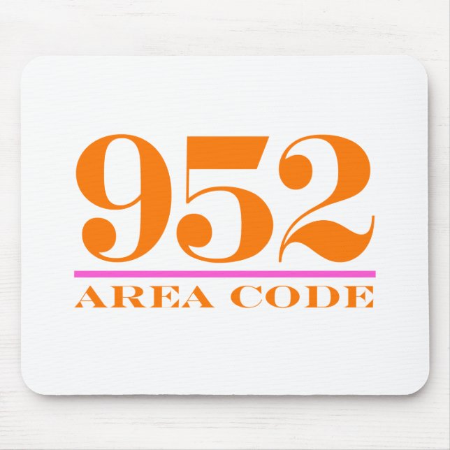 Area Code 952 Mouse Pad (Front)