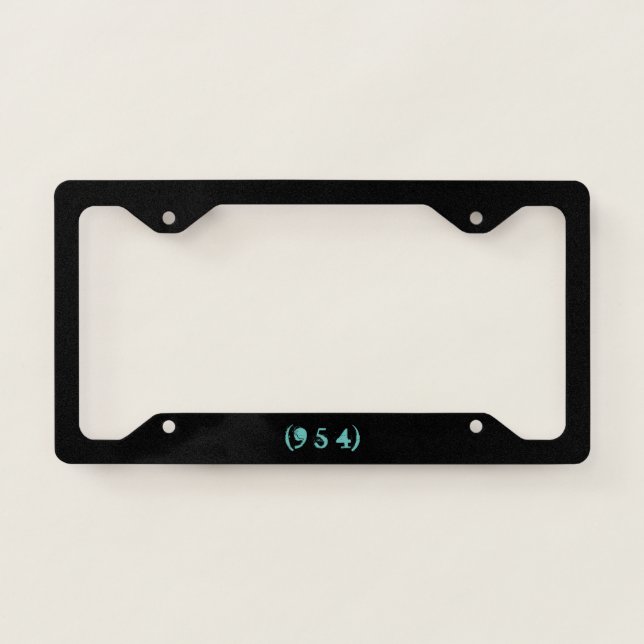Area Code 954 License Plate Frame (Front)