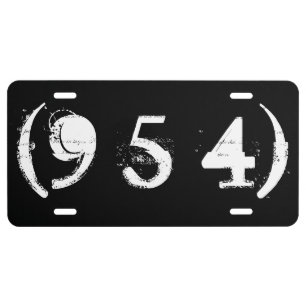 Area Code 954 pride License Plate