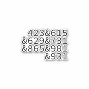 Area Codes Tennesse Sticker