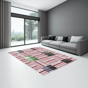 Area Rug, Red Plaid Rug