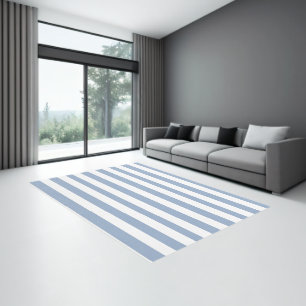 Area Rug, Simplicity Blue & White Stripe Rug