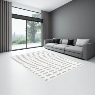 Area Rug, Simplicity Gray & White Stripe Square Rug
