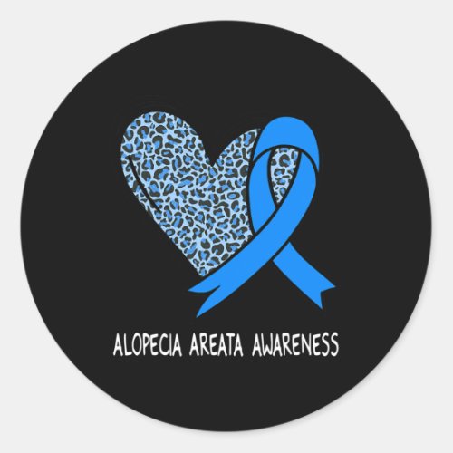 Areata Awareness Blue Ribbon  Classic Round Sticker