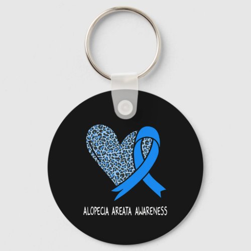 Areata Awareness Blue Ribbon  Keychain