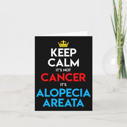 Areata Awareness Hair Loss Bald Head Keep Calm  Card