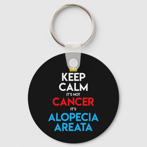 Areata Awareness Hair Loss Bald Head Keep Calm  Keychain