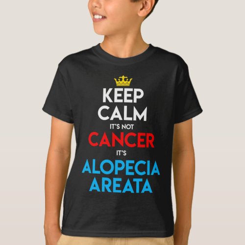 Areata Awareness Hair Loss Bald Head Keep Calm  T_Shirt