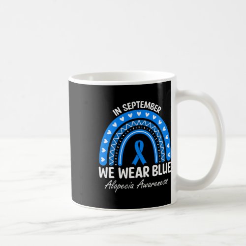 Areata Awareness Rainbow I Wear Blue Ribbon Suppor Coffee Mug